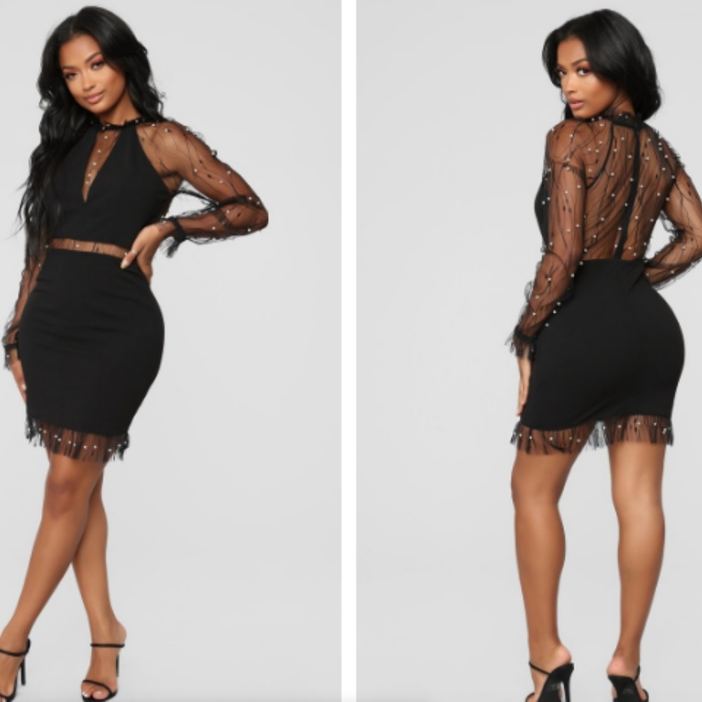 Sexy Sheer Black Dress